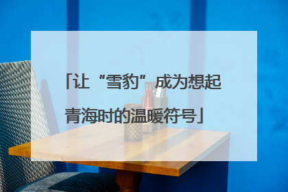 让“雪豹”成为想起青海时的温暖符号