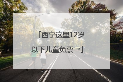 西宁这里12岁以下儿童免票→