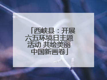 西峡县：开展六五环境日主题活动 共绘美丽中国新画卷