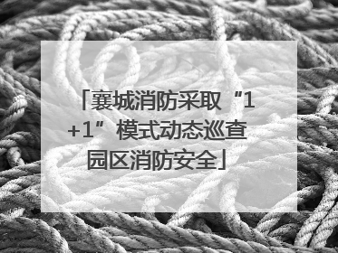 襄城消防采取“1+1”模式动态巡查园区消防安全