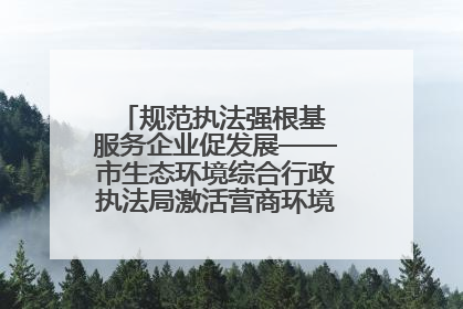 规范执法强根基 服务企业促发展——市生态环境综合行政执法局激活营商环境“绿色动能”