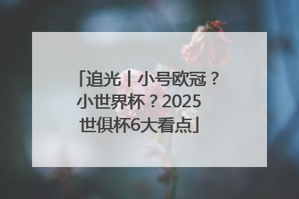追光丨小号欧冠？小世界杯？2025世俱杯6大看点