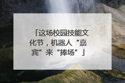 这场校园技能文化节，机器人“嘉宾”来“捧场”