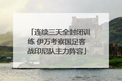 连续三天全封闭训练 伊万考察国足客战印尼队主力阵容