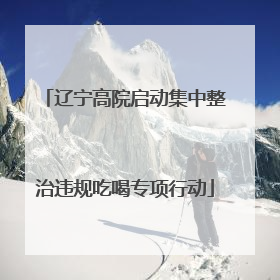 辽宁高院启动集中整治违规吃喝专项行动
