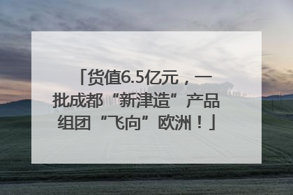 货值6.5亿元，一批成都“新津造”产品组团“飞向”欧洲！