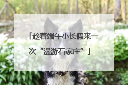 趁着端午小长假来一次“漫游石家庄”