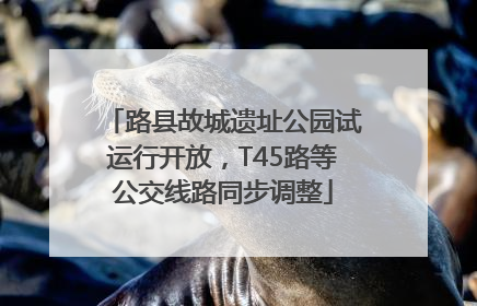 路县故城遗址公园试运行开放，T45路等公交线路同步调整