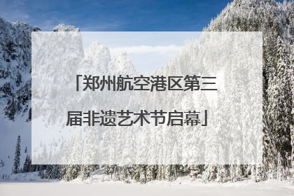 郑州航空港区第三届非遗艺术节启幕