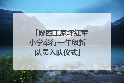 郧西王家坪红军小学举行一年级新队员入队仪式