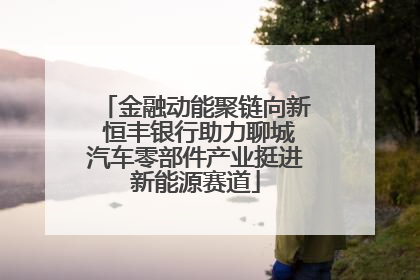 金融动能聚链向新 恒丰银行助力聊城汽车零部件产业挺进新能源赛道