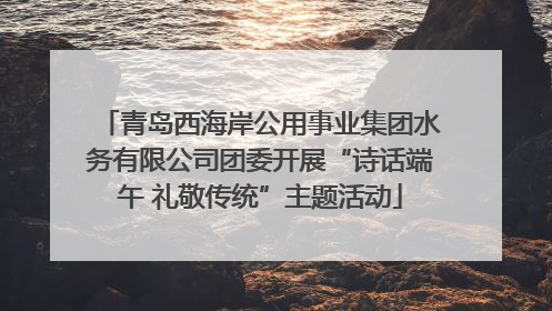 青岛西海岸公用事业集团水务有限公司团委开展“诗话端午 礼敬传统”主题活动