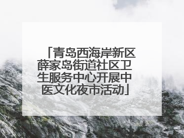 青岛西海岸新区薛家岛街道社区卫生服务中心开展中医文化夜市活动