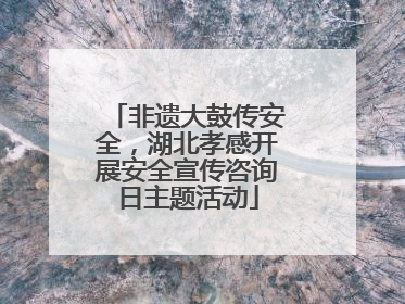 非遗大鼓传安全，湖北孝感开展安全宣传咨询日主题活动