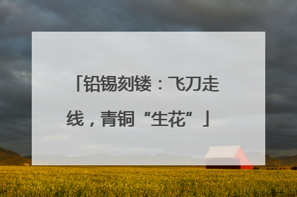 铅锡刻镂：飞刀走线，青铜“生花”