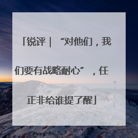 锐评｜“对他们，我们要有战略耐心”，任正非给谁提了醒