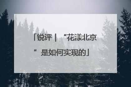 锐评｜“花漾北京”是如何实现的