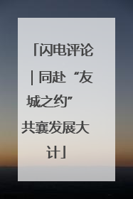 闪电评论｜同赴“友城之约” 共襄发展大计