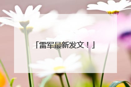 雷军最新发文！