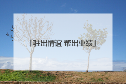 驻出情谊 帮出业绩