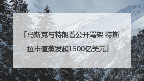 马斯克与特朗普公开骂架 特斯拉市值蒸发超1500亿美元