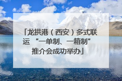 龙拱港（西安）多式联运 “一单制、一箱制” 推介会成功举办