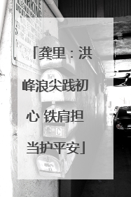 龚里：洪峰浪尖践初心 铁肩担当护平安