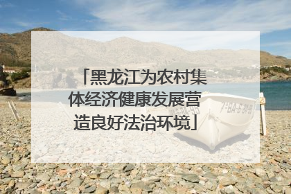黑龙江为农村集体经济健康发展营造良好法治环境