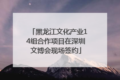 黑龙江文化产业14组合作项目在深圳文博会现场签约