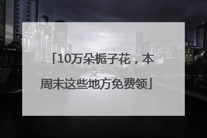 10万朵栀子花，本周末这些地方免费领