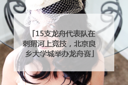15支龙舟代表队在刺猬河上竞技，北京良乡大学城举办龙舟赛