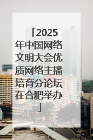 2025年中国网络文明大会优质网络主播培育分论坛在合肥举办