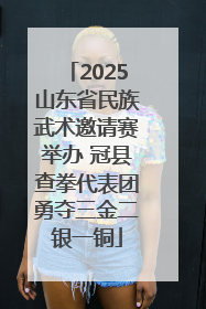 2025山东省民族武术邀请赛举办 冠县查拳代表团勇夺三金二银一铜