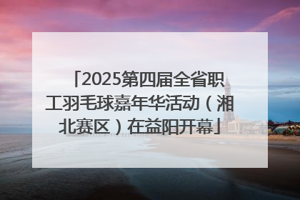 2025第四届全省职工羽毛球嘉年华活动（湘北赛区）在益阳开幕