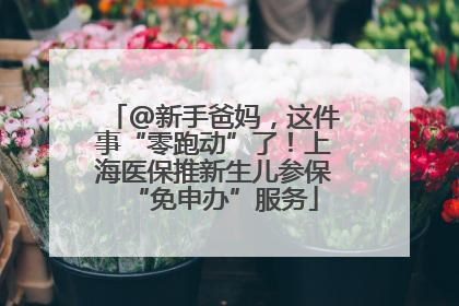 @新手爸妈，这件事“零跑动”了！上海医保推新生儿参保“免申办”服务