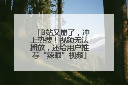 B站又崩了，冲上热搜！视频无法播放，还给用户推荐“辣眼”视频