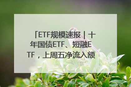 ETF规模速报｜十年国债ETF、短融ETF，上周五净流入额均超20亿元